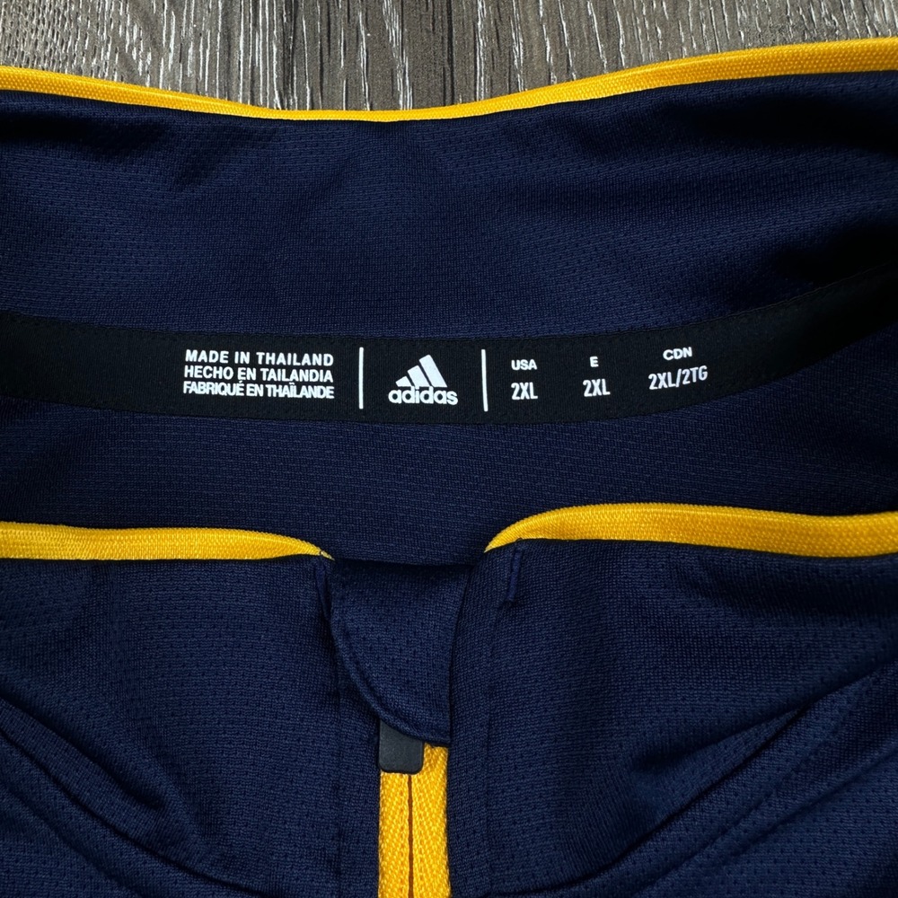 Adidas Nashville Predators NHL Quarter Zip Pullover Navy Blue Mens 2XL Hockey - Picture 4 of 8